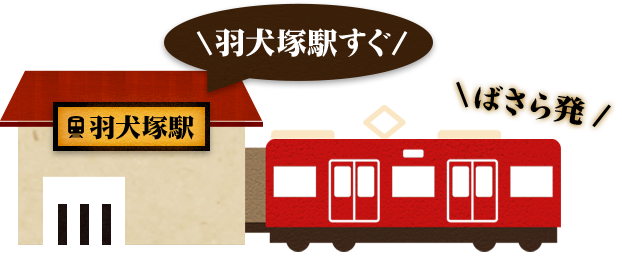羽犬塚駅すぐ