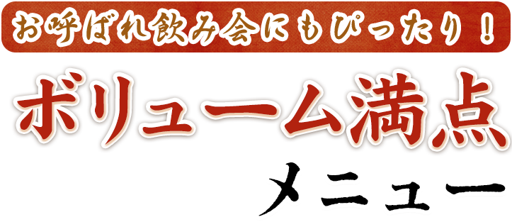 ボリューム満点